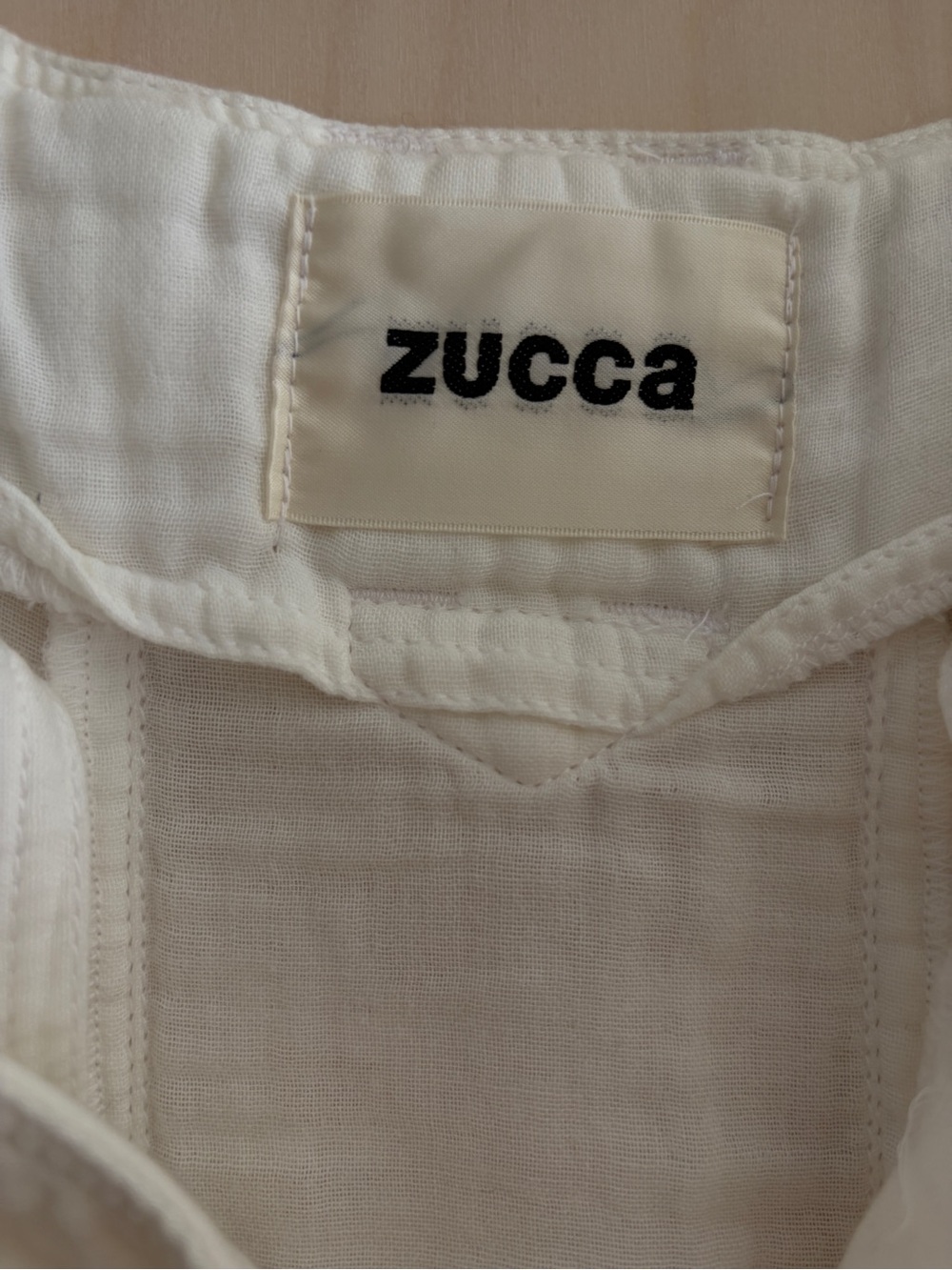 Zucca Japan White Cotton Gauze Wrap Skort - Picture 7 of 8